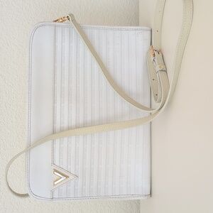 Valentino White Leather Clutch / Crossbody